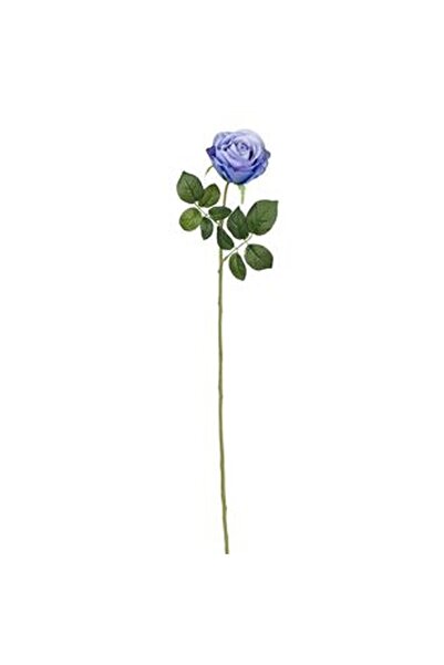 CBD CORAL BEST DEALS Floare Artificiala Trandafir Albastru Mov 67cm, Plastic