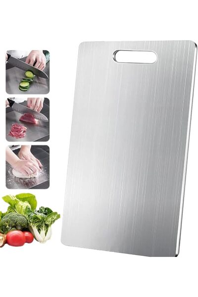 GENERAL 304 Stainless Steel Cutting Board For Kitchen,Meat,Fruit,Pastry,Pizza...
