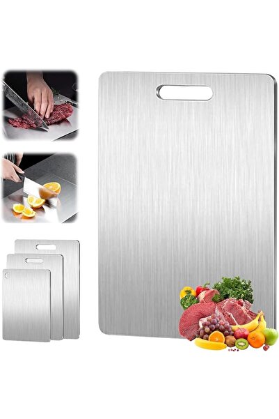 Goodern Titanium Cutting Board,Stainless Steel Double Sided Food-Grade Workto...