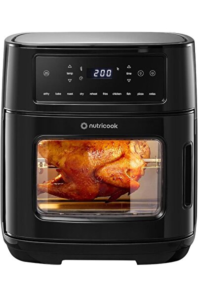 Nutricook فرن قلي هوائي، سعة 12 لتر، 10 برامج طهي - قلي هوائي، خبز، شوي، تجفي...