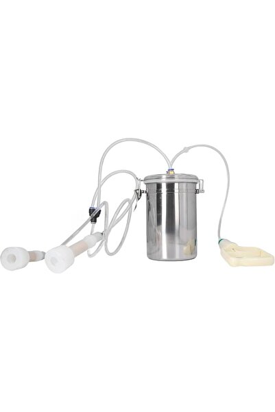 LUOCUTE Goat Milking Machine, 2L Milk Machine Manual Goat Milker Stainless St...