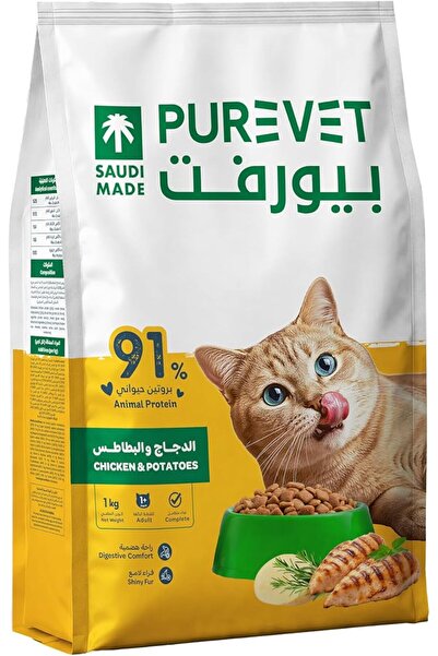 Purevet Dry cat food Chicken & Potatoes, Adult, 1 kg