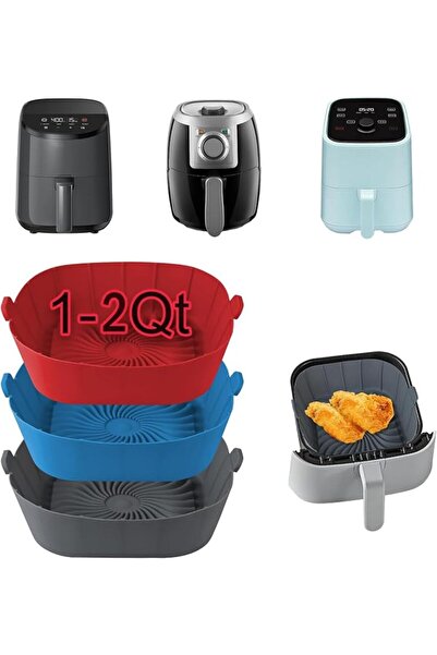 SIUDANGKA Air Fryer Silicone Liners, 3 Pieces, for 1-2 Quart Mini Air Fryers,...