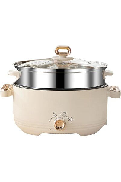 VAODO Electric Hot Pot with Steamer, 26cm Non-Stick Sauté Pan, for Steak, Egg...