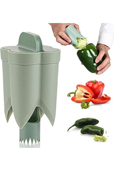 BIGTHREE 2-in-1 Pepper Corer and Seed Remover – Quickly Clean Jalapeno, Bell ...