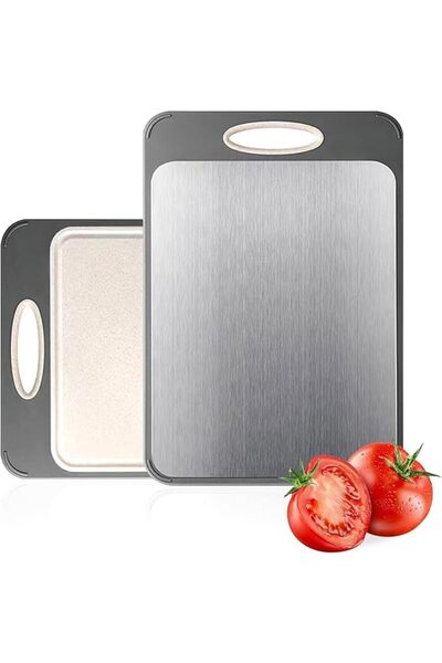 KASTWAVE Cutting Board Double Sided, Large Size 16”×11”, 304 Stainless Steel ...