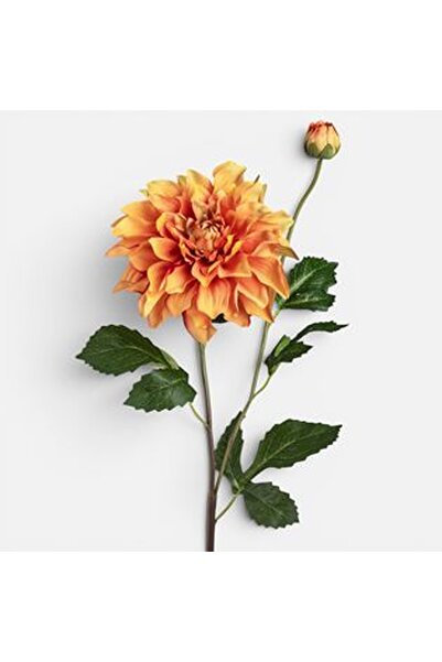 CBD CORAL BEST DEALS Floare Artificiala Dalie Portocalie 80cm, Plastic, Porto...