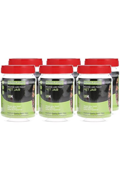 ROYALFORD 6Pc Round Pet Jar Combo Set-500ml 1X30
