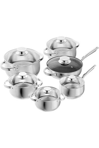LEFAFA Stainless Steel Cookware Set, 12 Piece Nonstick Pots and Pans Set with...