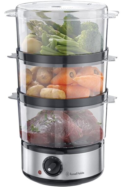 RUSSELL HOBBS 3 Tier Electric Food Steamer, 7L Stackable BPA-Free Baskets, Di...