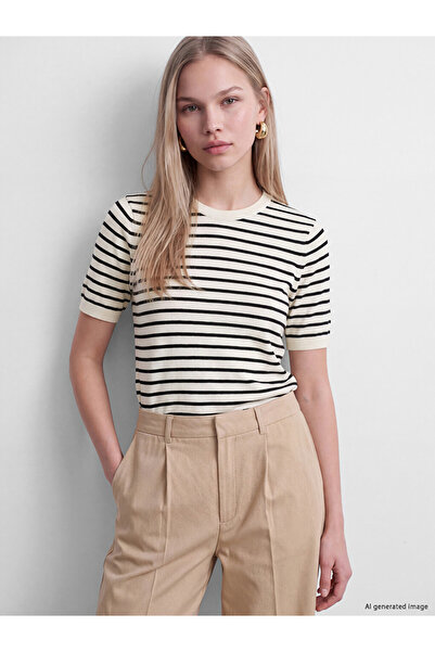 LC Waikiki Rmz Gi̇yi̇m Farkiyla Zero Roba Collar Striped Women's Knitwear Swe...