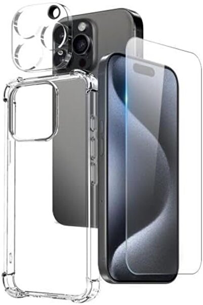 URBBKING 3 in 1 for iPhone 16 Plus Case Clear, Not Yellowing, Screen Protecto...