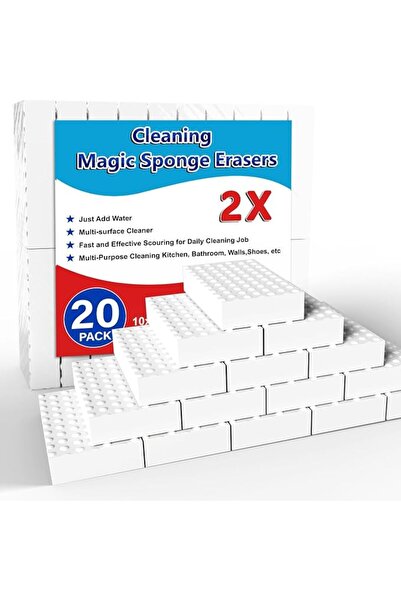 Yelajoy 20pcs Magic Sponge Eraser, 2x Density, Strong Melamine Sponge Foam Pa...