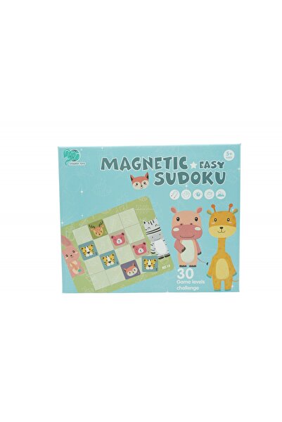 Toolsy Joc educativ Sudoku cu tablita magnetica, 32 de piese, cartonase cu an...