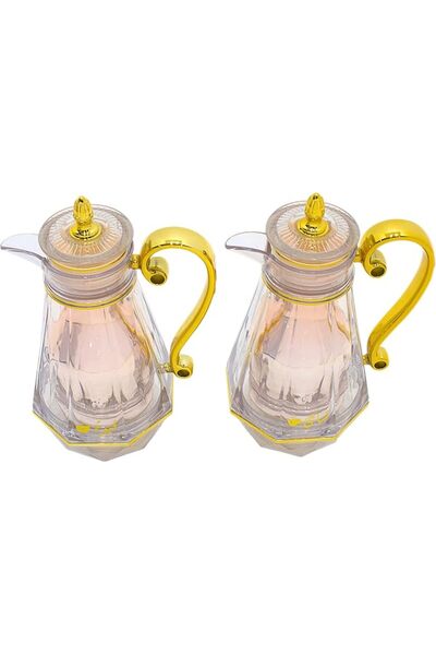 Al Nokhba Acrylic Vacuum Flask Set of 2 – Double Wall Insulated Coffee and Te...