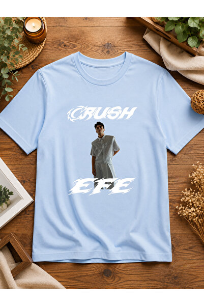 NUATEX تي شيرت قطني ممشط مطبوع بتصميم خاص للجنسين من CRUSH ARDA EFE MİLAN MİR...