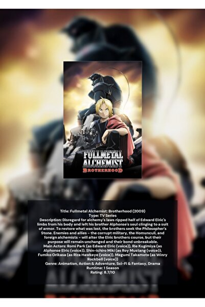 OEM Αφίσα Ινφογραφικό Fullmetal Alchemist: Fratia, Συλλογή Άνιμε, Χαρτόνι 250...