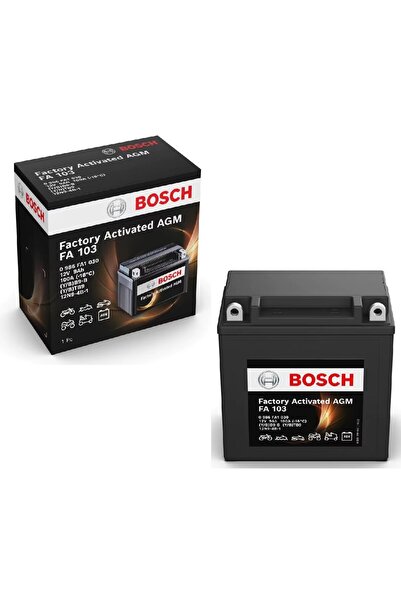 Bosch Motosiklet Bakımsız Akü [fa103] (y/b) B9b [dik] 12v 9 Ah 2 Yıl Garantili