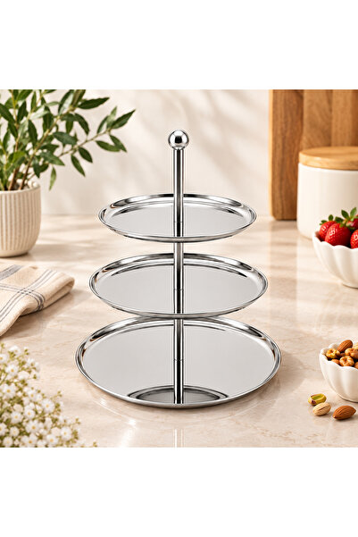 Maglor Luxury 3-Tier Steel Presentation Stand - Stainless Steel Presentation ...
