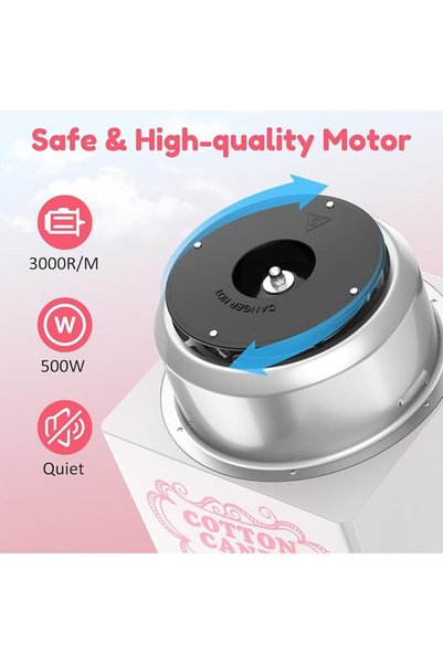 NIUBIER آلة صنع حلوى قطن ، آلة صغيرة لصنع حلوى قطن للأطفال مع مغرفة سكر، سهلة وآمنة الاستخدام،