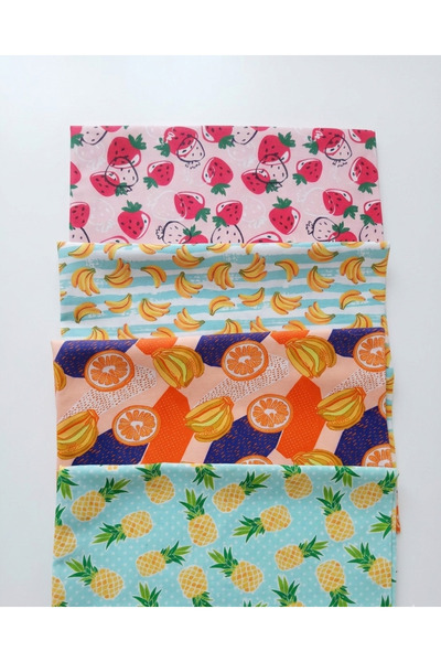 5 ADET 49*45 cm PATCHWORK KUMAŞ SETİ DESENLİ KUMAŞ RENKLİ KUMAŞ HOBİ KUMAŞ SETİ
