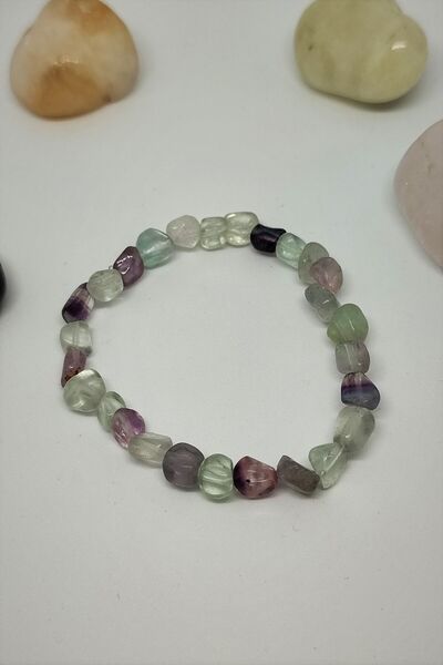 c-bhadu naturel Amorphous Fluorite Natural Stone Bracelet