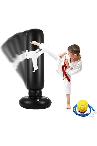 JOYZZZ Punching Bag for Kids, 160CM Freestanding Boxing Bag with Air Pump Inc...