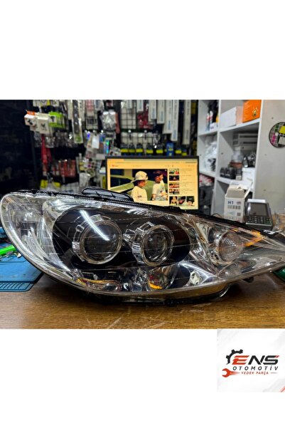 Genel Markalar Peugeot 206 Çift Mercekli Far Takımı | İç kısmı Siyah