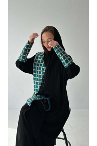 Generic ROYAL TURQUOISE Abaya