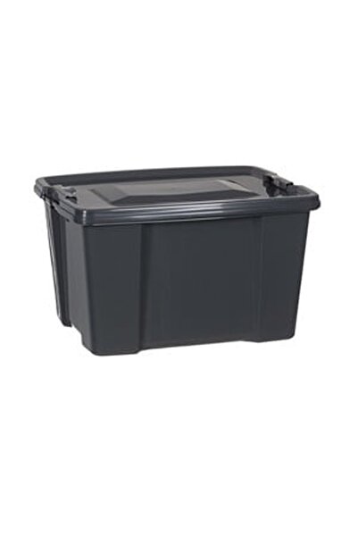 CBD CORAL BEST DEALS Cutie de Depozitare din Plastic Gri cu Capac 12L, 34.8x2...