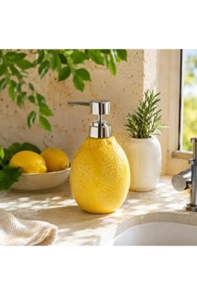 CBD CORAL BEST DEALS Dozator din Ceramica in Forma de Lamaie 330ml, 9.3x16.3cm