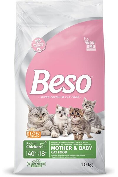 Beso Beach Beso Mother & Baby Cat Food 10kg, Rich in Chicken, Complete & Bala...