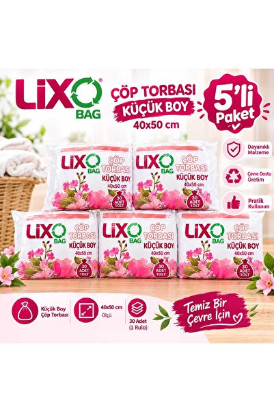 HETUA LİXO BAG Küçük Boy Çöp Torbası 5'li Paket