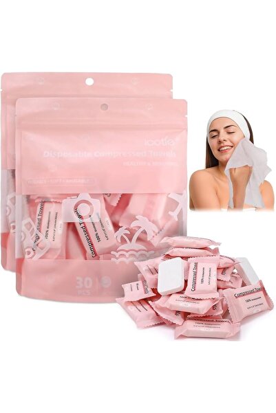 Yelajoy 60 Pcs Disposable Washcloths for Travel, Thicken Compressed Towel Lar...