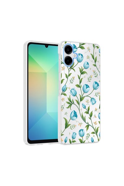 zore Galaxy A07 Case Flower and Bow Pattern with Camera Raised Senk Premium