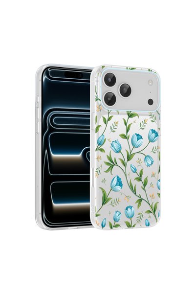 zore iPhone 17 Pro Max Case Floral and Bow Pattern with Camera Raised Brsa Pr...