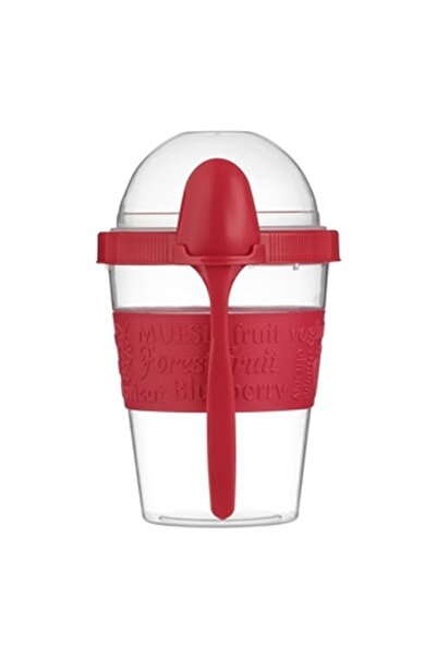 CBD CORAL BEST DEALS Caserolă din plastic pentru gustări la pachet cu Lingura...