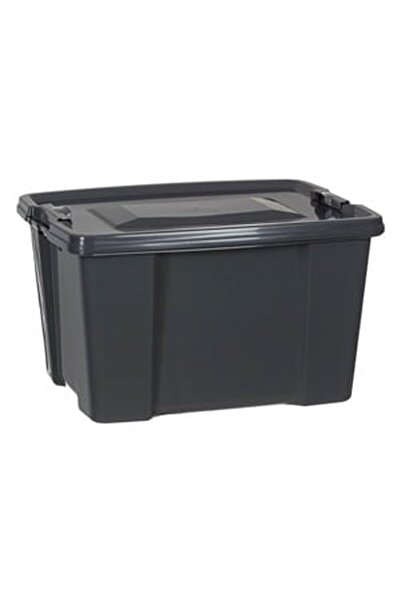 CBD CORAL BEST DEALS Cutie de Depozitare din Plastic Gri cu Capac 30L, 45x34x...