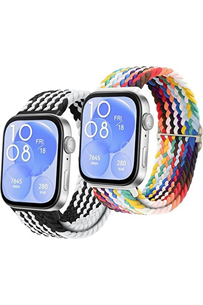 TERRIFI Braided Nylon Replacement Strap for Huawei Watch Fit 3, Soft Sport Br...