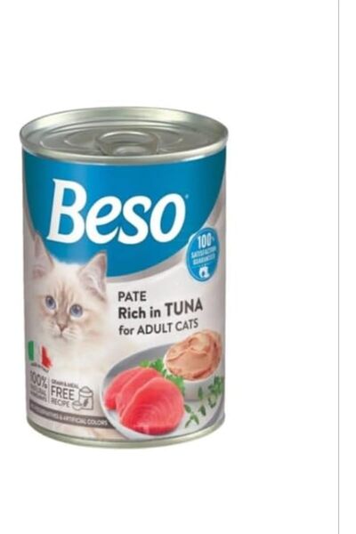 Beso Beach Beso Pâté Rich in Tuna for Adult Cats 6 x 400g – Premium Natural W...