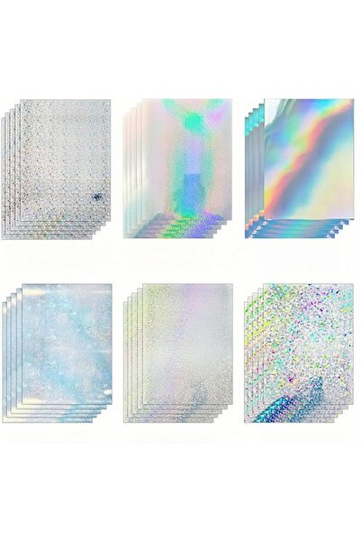 GENERAL 30 Sheets Holographic Sticker Paper, A4 Clear Vinyl Waterproof Self A...