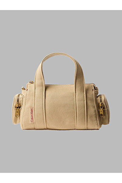 Calvin Klein Kadın Webbing Stap Canvas Tote Çanta