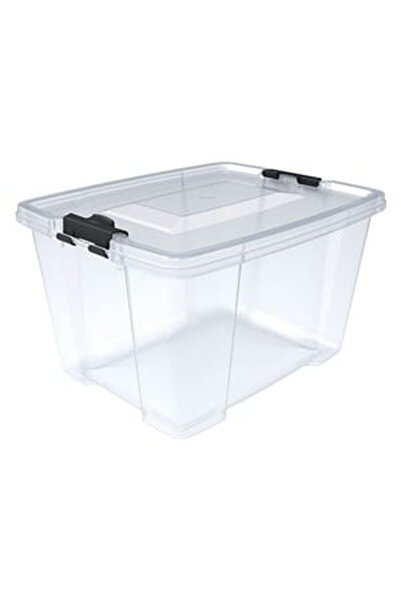 CBD CORAL BEST DEALS Cutie de Depozitare din Plastic Transparent cu Capac 30L
