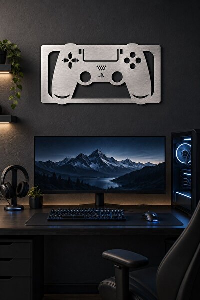 Oyun Kolu Tasarımlı Metal Duvar Dekoru, Gamer Odası Tablosu