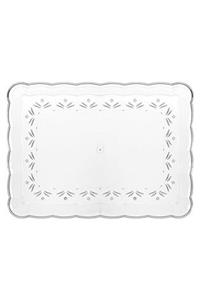 CBD CORAL BEST DEALS Platou din plastic dreptunghiular transparent 33x23cm