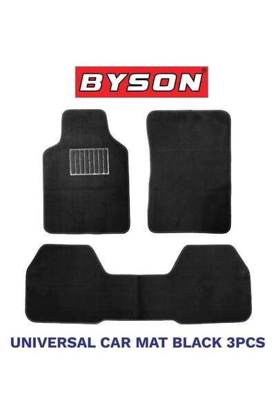 BYSON Durable Waterproof Car Floor Mats 3-Piece Set - Universal Fit Foot Mats...