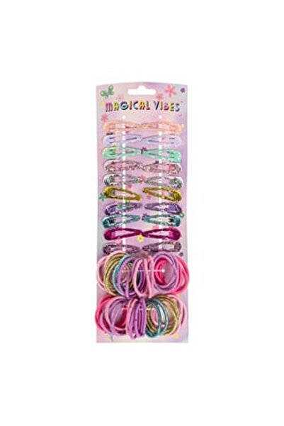 CBD CORAL BEST DEALS Set Accesorii Par cu 20 de Clame Metalice cu Glitter 5cm...
