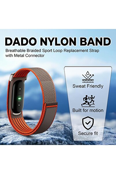 dado Woven Nylon Loop Band Compatible with Google Fitbit Air, Stretchy Breathable Sport Strap, Adjustable Elastic Replacement Wristband with Metal Buckle for Men Women