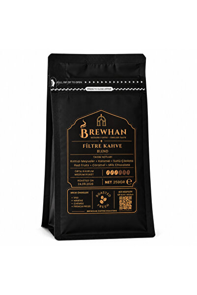 Filtre kahve Öğütülmüş 250 gr %100 Arabıca