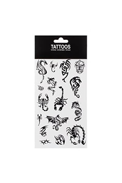 CBD CORAL BEST DEALS Tatuaje Autocolante Dragoni Scorpion - 16buc, 11x19cm